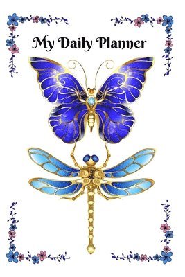 bokomslag Blue and Gold Butterfly and Dragonfly Planner