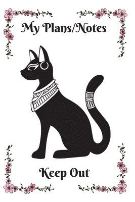 bokomslag Egyptian Cat Bastet Planner/Notebook With Pink Frame