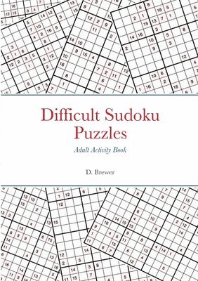 Difficult Sudoku Puzzles, Adult Activity Book 1