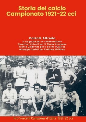 Storia del Calcio Campionato 1921-22 cci 1