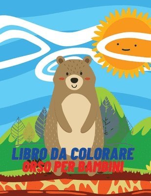 Libro da colorare orso per bambini 1