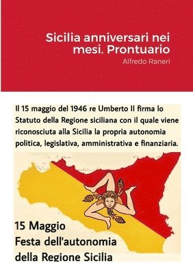 Sicilia Anniversari nei mesi. Prontuario 1