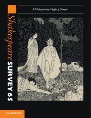 Peter Holland, Indiana) Holland, Peter (University of Notre Dame - Shakespeare Survey: Volume 65, A Midsummer Night's Dream, Häftad