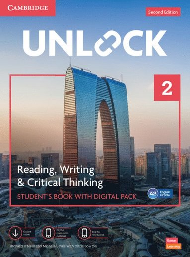 bokomslag Unlock Level 2 Reading, Writing and Critical Thinking Student's Book with Digital Pack