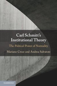 bokomslag Carl Schmitt's Institutional Theory