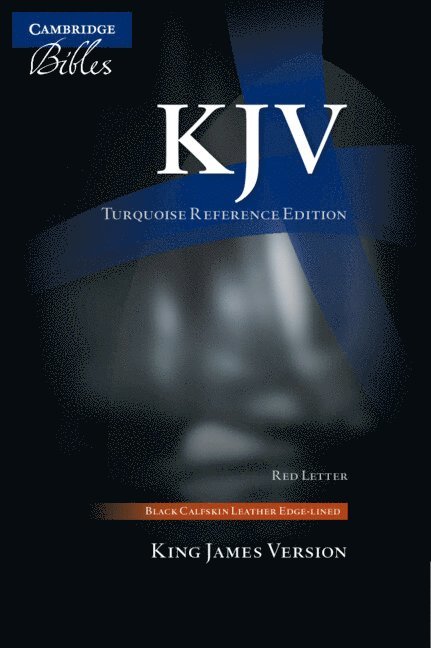 KJV Turquoise Reference Bible, Black Calfskin Leather, Full Yapp, KJ675:XRLY 1
