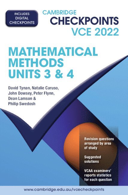 Cambridge Checkpoints VCE Mathematical Methods Units 3&4 2022 1