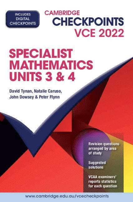 Cambridge Checkpoints VCE Specialist Mathematics Units 3&4 2022 1