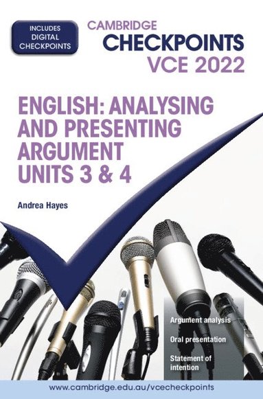 bokomslag Cambridge Checkpoints VCE English: Analysing and Presenting Argument Units 3&4 2022