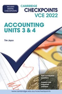 bokomslag Cambridge Checkpoints VCE Accounting Units 3&4 2022