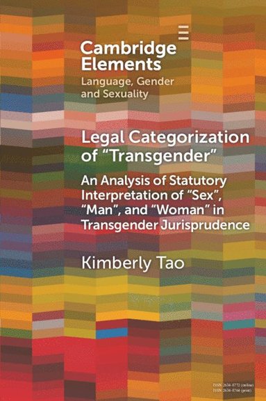 bokomslag Legal Categorization of 'Transgender'
