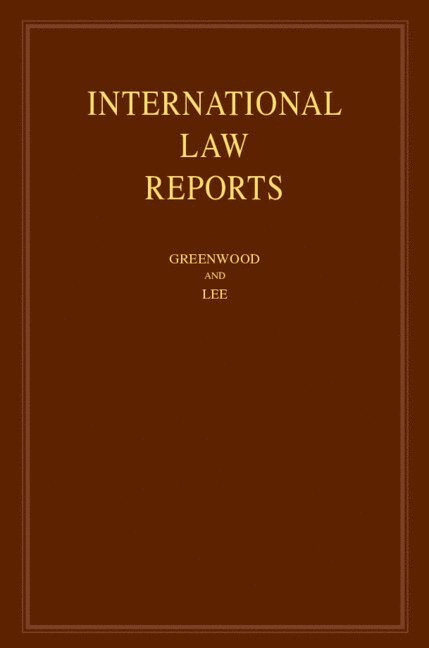 International Law Reports: Volume 199 1