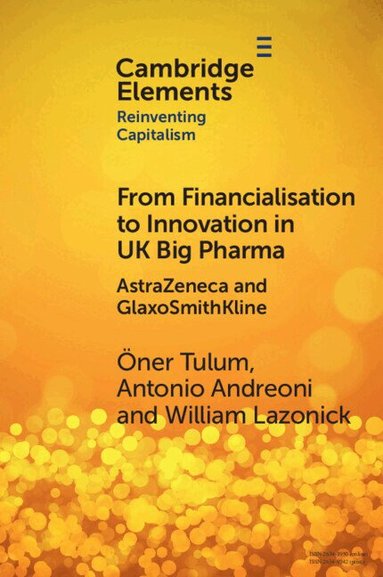 Öner Tulum, Antonio Andreoni, William Lazonick - From Financialisation to Innovation in UK Big Pharma, Häftad