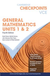 bokomslag Cambridge Checkpoints VCE General Mathematics Units 1&2