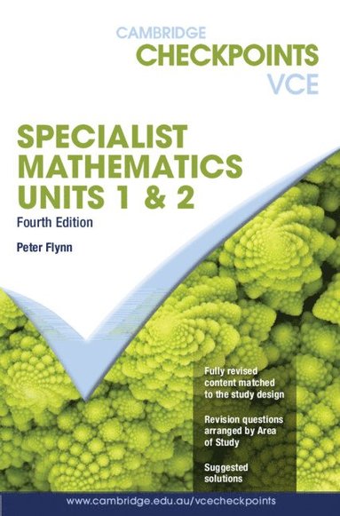 bokomslag Cambridge Checkpoints VCE Specialist Maths Units 1&2