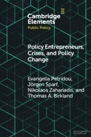 bokomslag Policy Entrepreneurs, Crises, and Policy Change