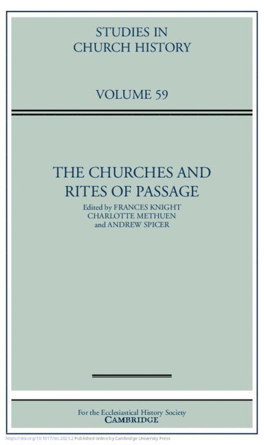 Frances Knight, Charlotte Methuen, Andrew Spicer - Churches and Rites of Passage: Volume 59, Inbunden