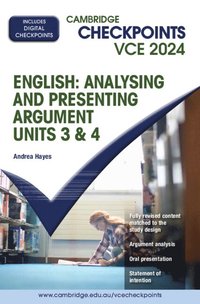 bokomslag Cambridge Checkpoints VCE English: Analysing and Presenting Argument Units 3&4 2024