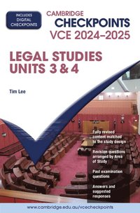 bokomslag Cambridge Checkpoints VCE Legal Studies Units 3&4 2024-2025