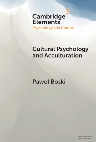 bokomslag Cultural Psychology and Acculturation