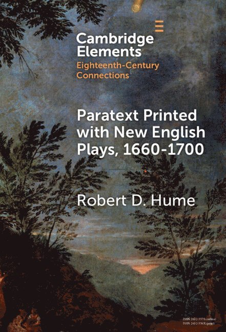 Paratext Printed with New English Plays, 1660-1700 1