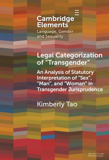 bokomslag Legal Categorization of 'Transgender'