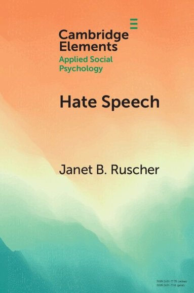 Janet B. Ruscher - Hate Speech, Häftad
