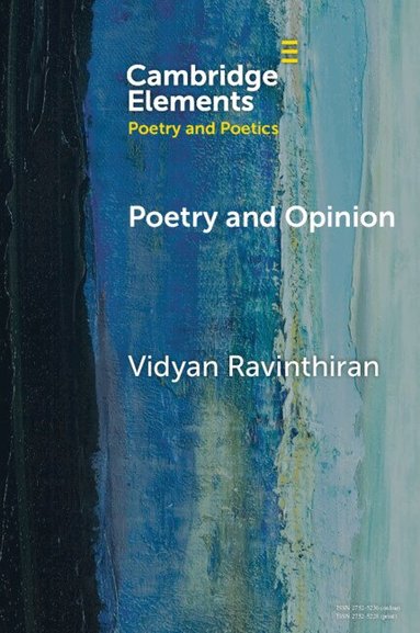 Vidyan Ravinthiran - Poetry and Opinion, Häftad