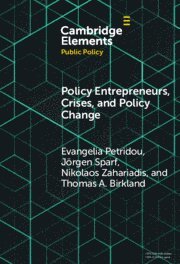 bokomslag Policy Entrepreneurs, Crises, and Policy Change