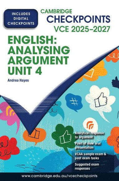 bokomslag Cambridge Checkpoints VCE English: Analysing Argument Unit 4 2025-2027