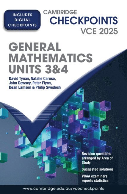 Cambridge Checkpoints VCE General Mathematics Units 3&4 2025 1