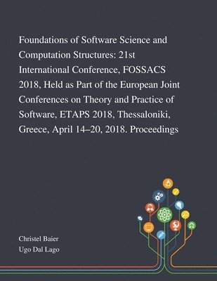 Foundations of Software Science and Computation Structures, Häftad