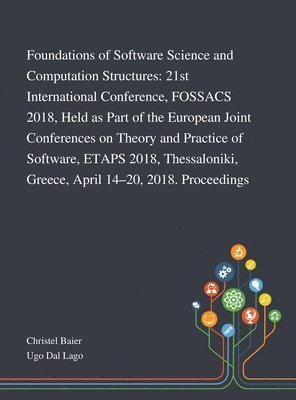 Foundations of Software Science and Computation Structures, Inbunden