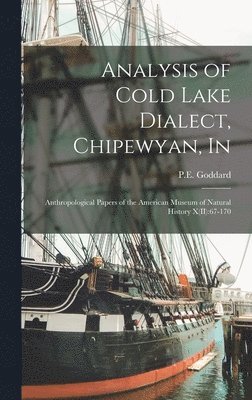 Analysis of Cold Lake Dialect, Chipewyan, In 1