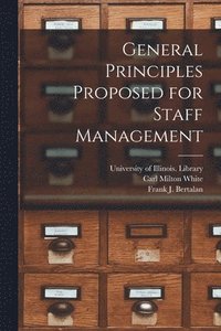 bokomslag General Principles Proposed for Staff Management