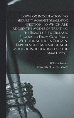 bokomslag Cow-pox Inoculation No Security Against Small-pox Infection. To Which Are Added, the Modes of Treating the Beastly New Diseases Produced From Cow Pox ... With the Author's Certain, Experienced, and...