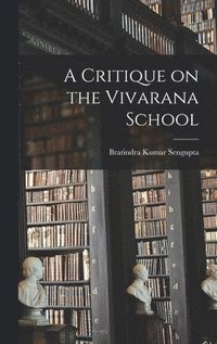 bokomslag A Critique on the Vivarana School