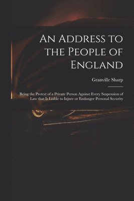 An Address to the People of England 1