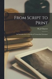 bokomslag From Script to Print; an Introduction to Medieval Vernacular Literature