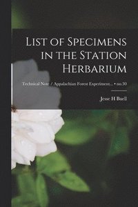 bokomslag List of Specimens in the Station Herbarium; no.30