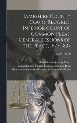Hampshire County Court Records, Inferior Court of Common Pleas, General Sessions of the Peace, 1677-1837; no.20 1715-90 1