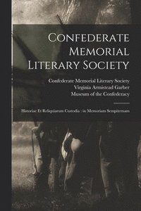 bokomslag Confederate Memorial Literary Society