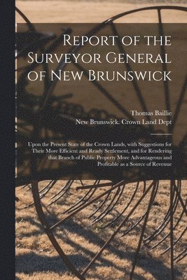 bokomslag Report of the Surveyor General of New Brunswick [microform]