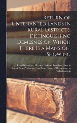 Return of Untenanted Lands in Rural Districts, Distinguishing Demesnes on Which There is a Mansion, Showing 1