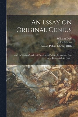 bokomslag An Essay on Original Genius