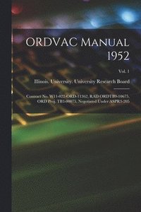 bokomslag ORDVAC Manual 1952