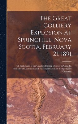 bokomslag The Great Colliery Explosion at Springhill, Nova Scotia, February 21, 1891 [microform]