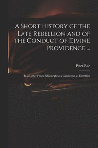 bokomslag A Short History of the Late Rebellion and of the Conduct of Divine Providence ...