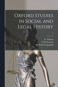 bokomslag Oxford Studies in Social and Legal History; 4