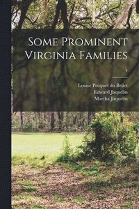 bokomslag Some Prominent Virginia Families; 4